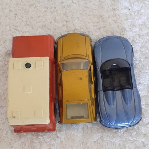 18 - Corgi White rock truck on good condition and 3 smallcars matchbox and hot wheels