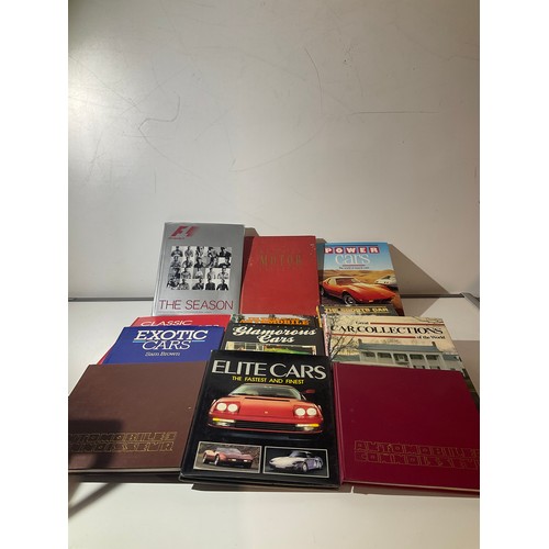 124 - Crate of car related books including exotic cars, elite cars, power cars