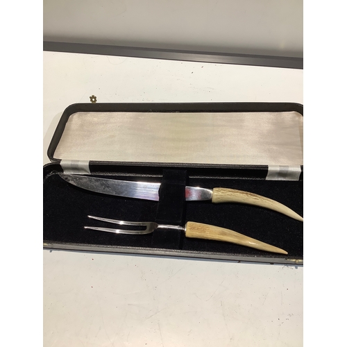 249A - Bone handled carving knife set