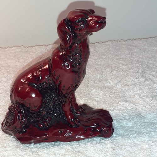 5 - Red resin dog, approx 8 cm tall. Nice condition.