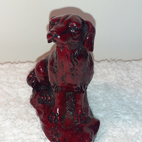 5 - Red resin dog, approx 8 cm tall. Nice condition.