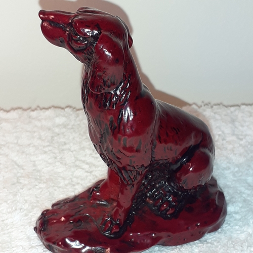 5 - Red resin dog, approx 8 cm tall. Nice condition.