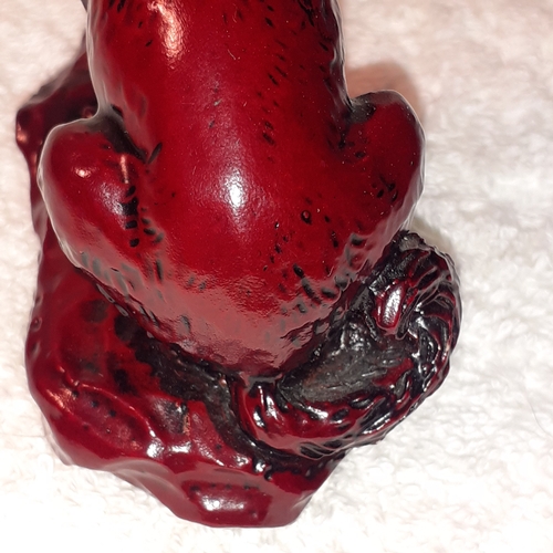 5 - Red resin dog, approx 8 cm tall. Nice condition.