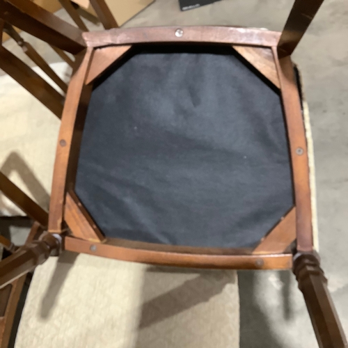 428 - Vintage hand crank adjustable oak table with 6x chairs