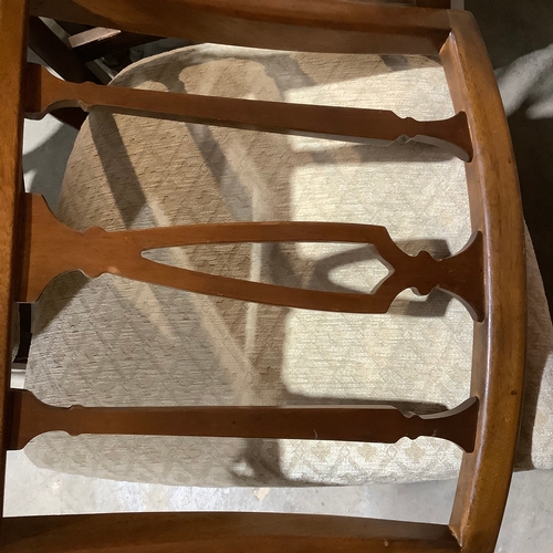 428 - Vintage hand crank adjustable oak table with 6x chairs