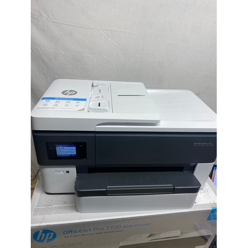 233 - HP OfficeJet Pro 7720 printer - printer looks new but has no inks to be able to print test