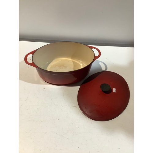 14 - Red size 12 Cousances cast iron cooking pot