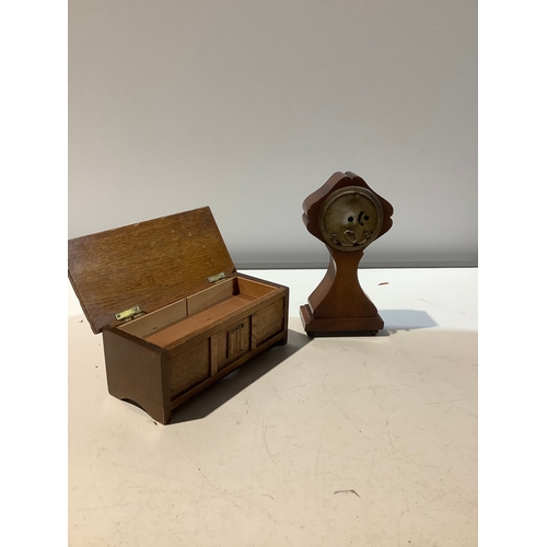 23 - Small musical trinket box & wind up clock