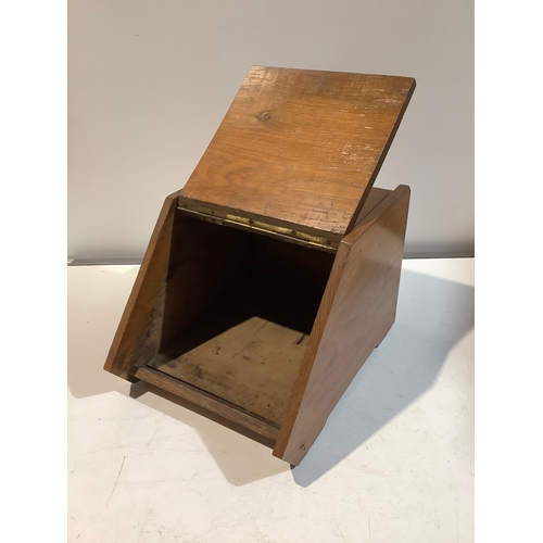 35 - Vintage wooden coal box