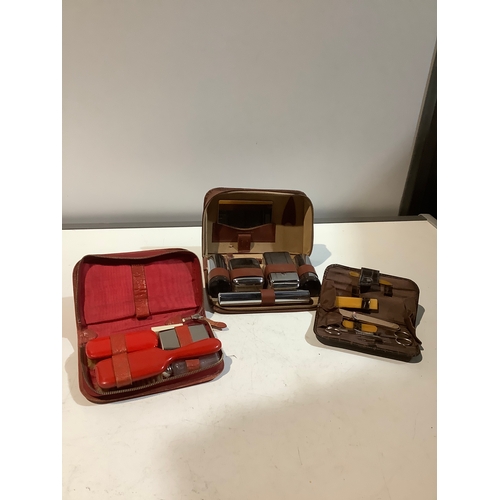 56 - Three vintage vanity sets