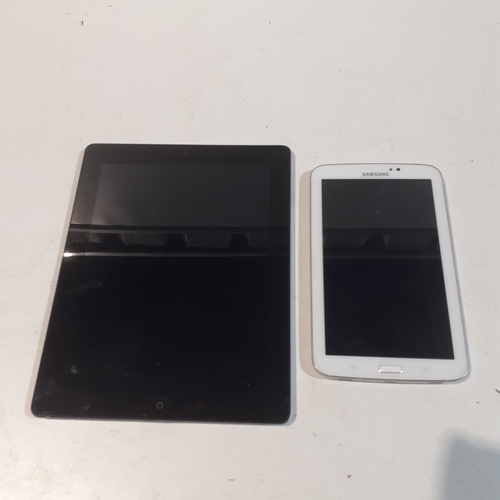 10 - Apple and Samsung tablets. Sold as spares. I pad lights up but no graphics, Samsung no charge.