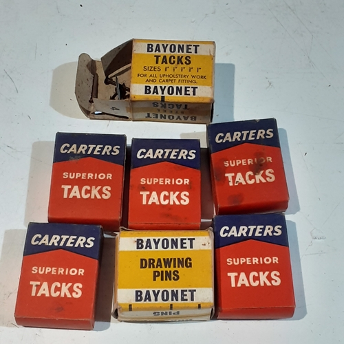 13 - Quantity of vintage carpet tacks in boxes