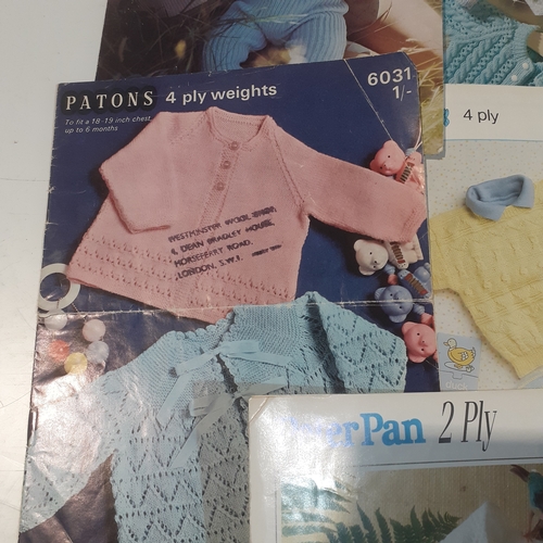 14 - Quantity of vintage knitting patterns mainly for children, baby christenings and more