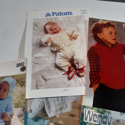 14 - Quantity of vintage knitting patterns mainly for children, baby christenings and more