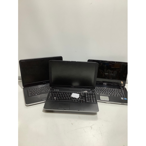 131 - 3x dell laptops inc 1540 & E5520 i3 - working but with some keys missing