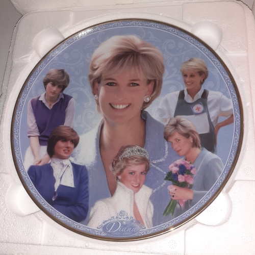 28 - 2 x Danbury mint plates Princess Diana with certificates of authentication