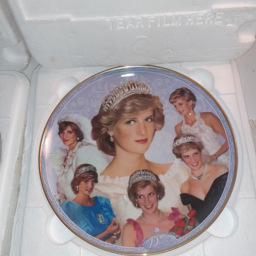 28 - 2 x Danbury mint plates Princess Diana with certificates of authentication