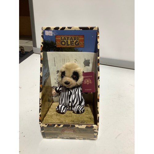 521 - Boxed Safari Oleg meerkat with certificate of authentication