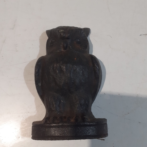 6 - Cast iron owl doorstop/ornament.  Heavy, good condition