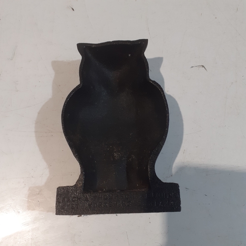 6 - Cast iron owl doorstop/ornament.  Heavy, good condition