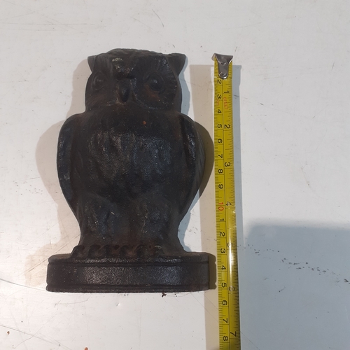 6 - Cast iron owl doorstop/ornament.  Heavy, good condition