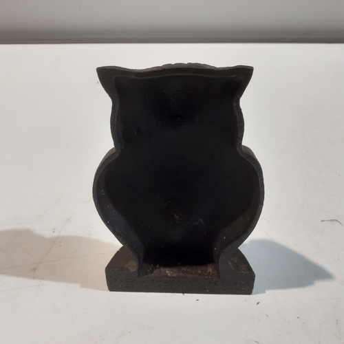 6 - Cast iron owl doorstop/ornament.  Heavy, good condition