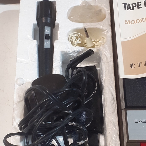 17 - Vintage Otake cassette recorder, original box. Nice condition, working but stop button is stuck.