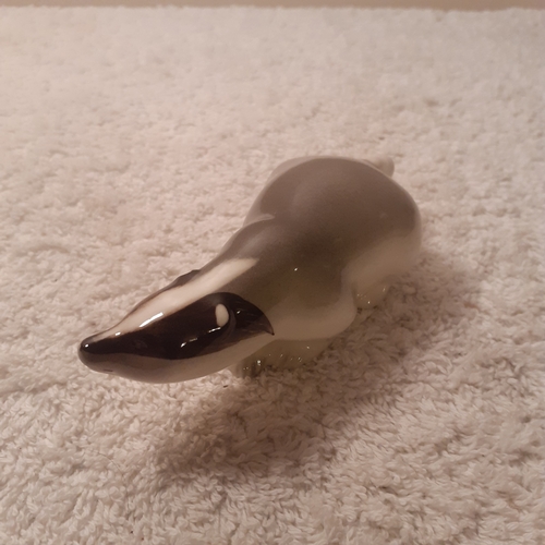 28 - Russian mid-century Lomonosov ceramic badger. Very good condition