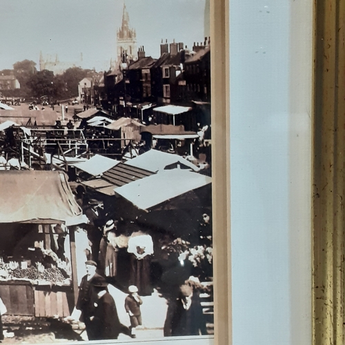 89 - Framed picture of Great Yarmouth Market in 1907