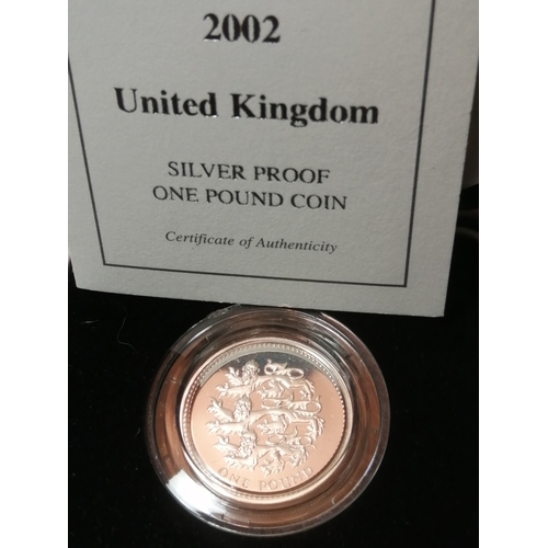 26A - 2002 silver proof 1 pound coin