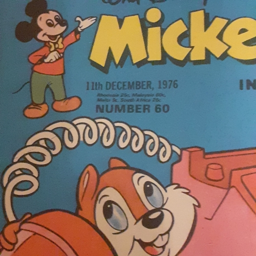 15A - Vintage Mickey Mouse comics 1970s.  Consecutive numbers 51 to 60

There may be some hand written pri... 