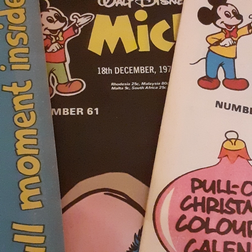 120A - Vintage Mickey Mouse comics 1970s.  Consecutive numbers 61 to 70 

There may be some hand written pr... 