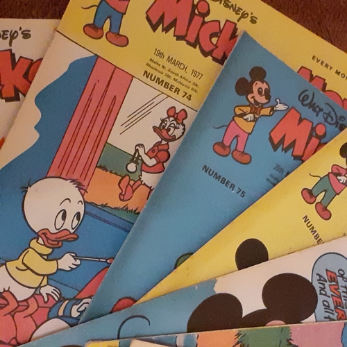 125A - Vintage Mickey Mouse comics 1970s.  Consecutive numbers 71 to 80

There may be some hand written pri... 