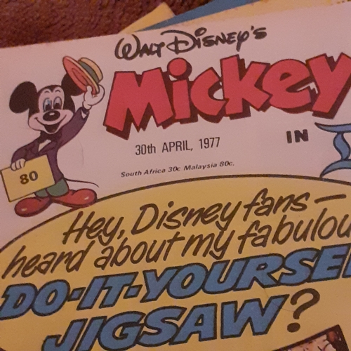 125A - Vintage Mickey Mouse comics 1970s.  Consecutive numbers 71 to 80

There may be some hand written pri... 