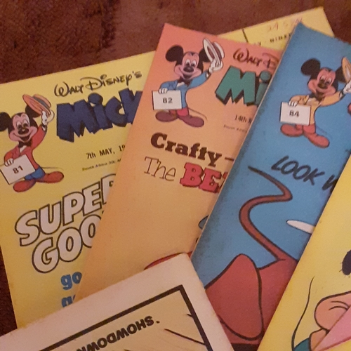 230A - Vintage Mickey Mouse comics 1970s.  Consecutive numbers 81 to 90

There may be some hand written pri... 