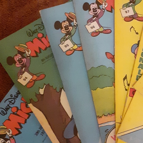 135A - Vintage Mickey Mouse comics 1970s.  Consecutive numbers 91 to 100

There may be some hand written pr... 