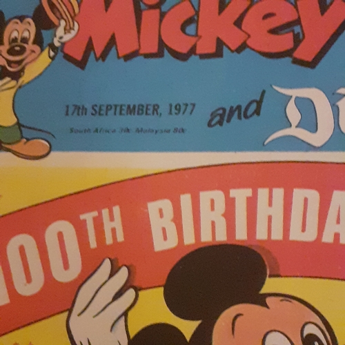 135A - Vintage Mickey Mouse comics 1970s.  Consecutive numbers 91 to 100

There may be some hand written pr... 