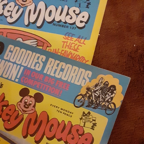 155A - Vintage Mickey Mouse comics 1970s.  Consecutive numbers 131 to 140

There may be some hand written p... 