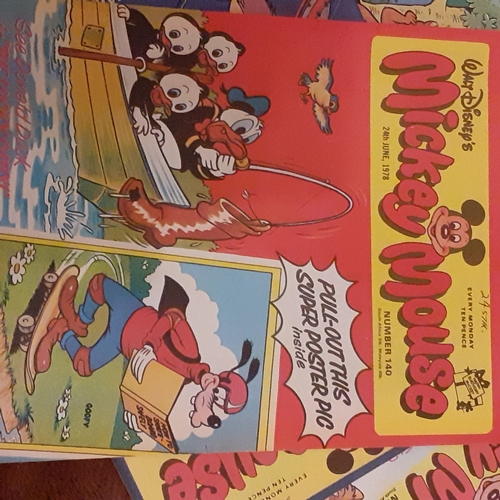 155A - Vintage Mickey Mouse comics 1970s.  Consecutive numbers 131 to 140

There may be some hand written p... 