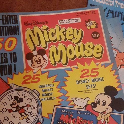 160A - Vintage Mickey Mouse comics 1970s.  Consecutive numbers 141 to 160. Numbers 145, 146 and 159 missing... 