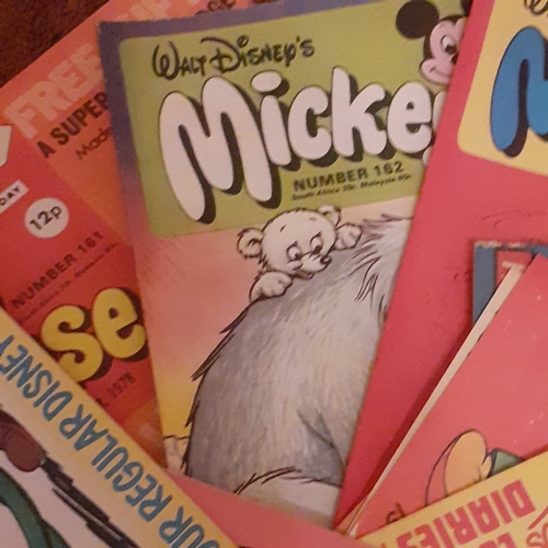 165A - Vintage Mickey Mouse comics 1970s.  Consecutive numbers 161 to 170

There may be some hand written p... 