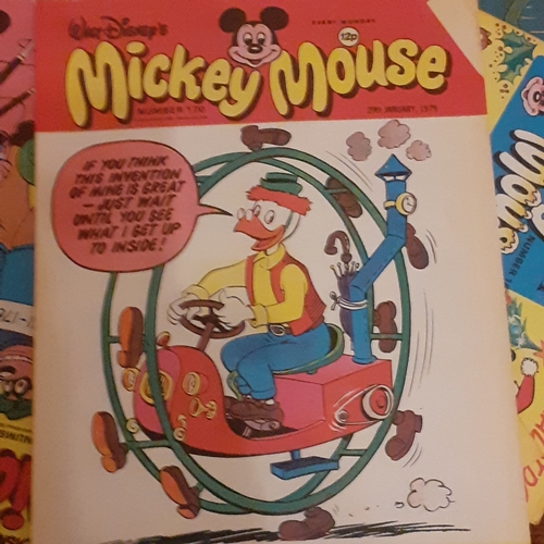 165A - Vintage Mickey Mouse comics 1970s.  Consecutive numbers 161 to 170

There may be some hand written p... 