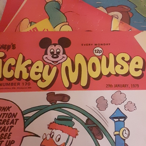 165A - Vintage Mickey Mouse comics 1970s.  Consecutive numbers 161 to 170

There may be some hand written p... 