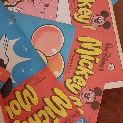 170A - Vintage Mickey Mouse comics 1970s.  Consecutive numbers 171 to 180

There may be some hand written p... 