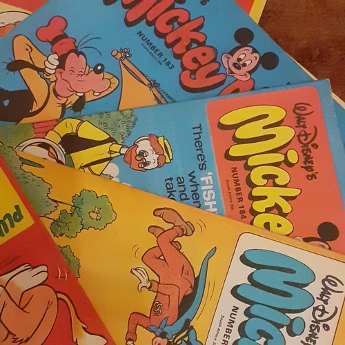 175A - Vintage Mickey Mouse comics 1970s.  Consecutive numbers 181 to 190

There may be some hand written p... 