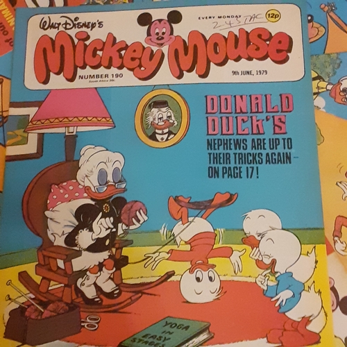 175A - Vintage Mickey Mouse comics 1970s.  Consecutive numbers 181 to 190

There may be some hand written p... 