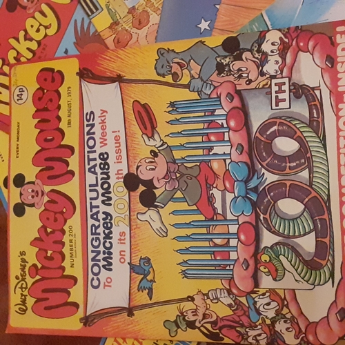 180A - Vintage Mickey Mouse comics 1970s.  Consecutive numbers 191 to 200

There may be some hand written p... 