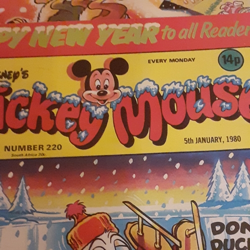 198A - Vintage Mickey Mouse comics 1980s.  Consecutive numbers 211 to 220

There may be some hand written p... 