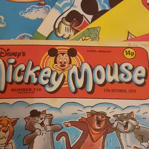 185A - Vintage Mickey Mouse comics 1970s.  Consecutive numbers 201 to 210

There may be some hand written p... 