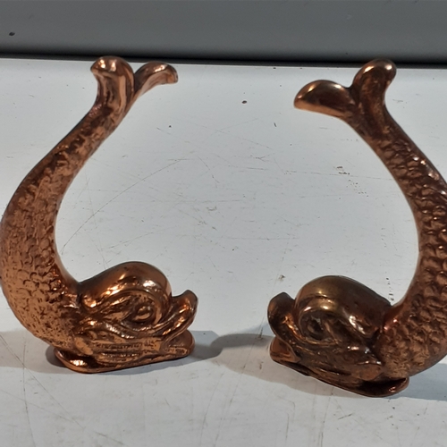 231 - A pair of brass fish hand made by Cuta Jar works